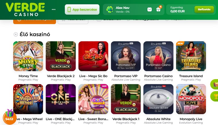 Verde Casino Live Games